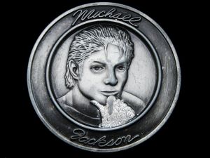 Vintage 1984 - Boucle de ceinture Michael Jackson