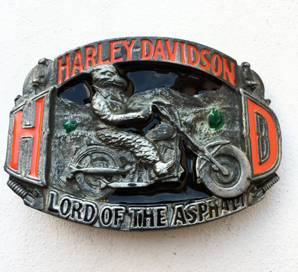 Vintage 1992 - Boucle de ceinture Harley Davidson Lord of Asphalt