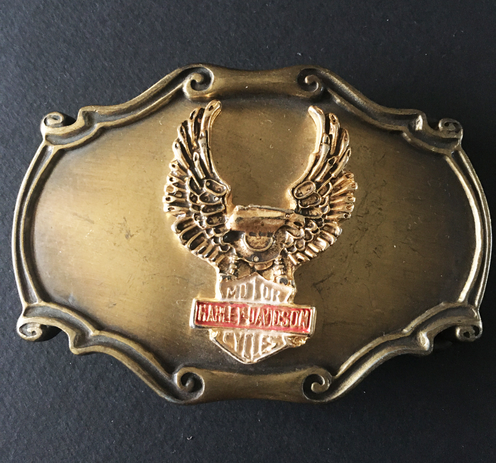 Boucle De Ceinture Harley-Davidson 'Lord Of The Asphalt' 1992 - Laiton - Style Baron - Occasion
