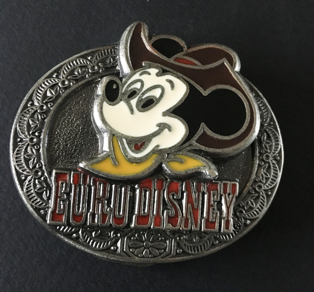Vintage 1990 - Boucle de ceinture Euro Disney " Mickey Mouse"