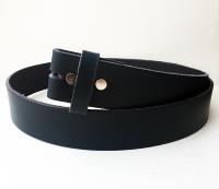 C05 - Ceinture bleu marine en cuir pleine fleur pour boucles de ceinture - Made in France