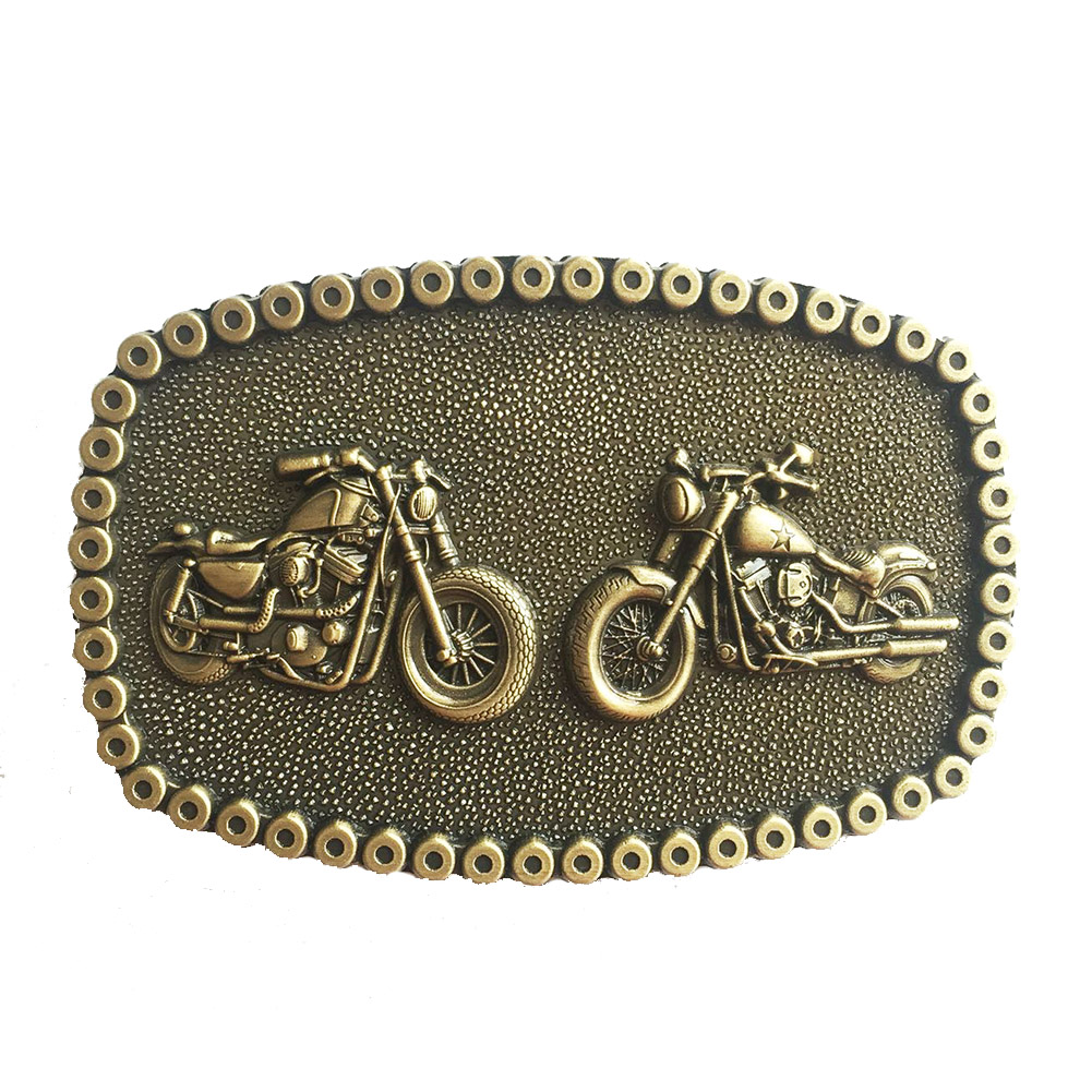 Boucle de ceinture Biker Chaîne rider motorcycle plaqué bronze