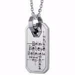 Pendentif Dog tag believe