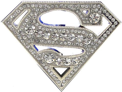 Boucle de ceinture Superman Strass