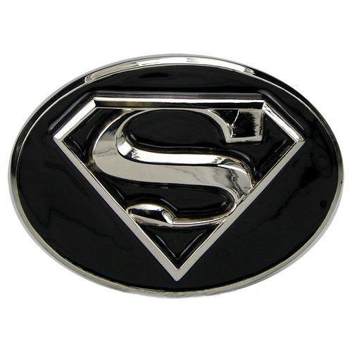 Boucle de ceinture Superman 3D noir