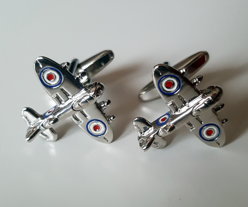 Boutons De Manchettes Vintage Avion - Pièce De Collection Ancienne Occasion