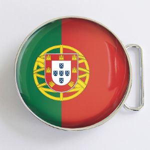Boucle de ceinture Drapeau Portugal ronde