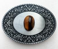 Boucle de ceinture Pierre ovale oeil de tigre