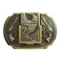 Boucle de ceinture Briquet Aigle plaqué bronze