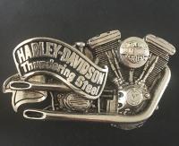 Vintage 1991 - Boucle de ceinture Harley Davidson Thundering steel