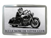 11B - Boucle de ceinture avec nom club biker, motard personnalisable
