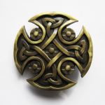 Boucle de ceinture Celtique ronde plaqué bronze
