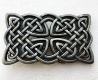 Boucle de ceinture Celtique couleur argent brossé