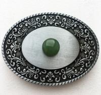 Boucle de ceinture Pierre ronde Aventurine verte