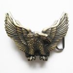 Boucle de ceinture Aigle 3D plaqué bronze