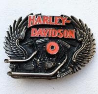 Vintage 1990's - Boucle de ceinture Harley Davidson v-twin ailes