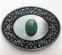 Boucle de ceinture Pierre ovale Aventurine verte