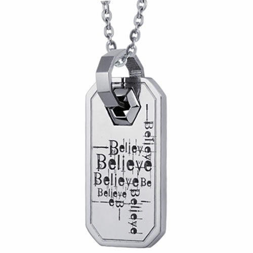 Pendentif Dog tag believe