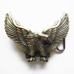 Boucle de ceinture Aigle 3D plaqué bronze