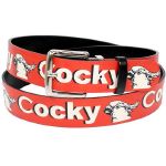 Ceinture Licence cuir Licence Cocky rouge