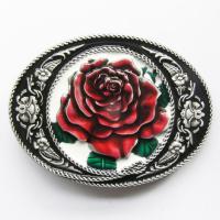 Boucle de ceinture Western Rose rouge