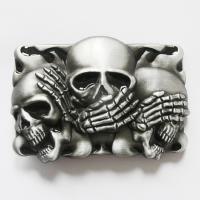 Boucle de ceinture Trois Têtes de mort 