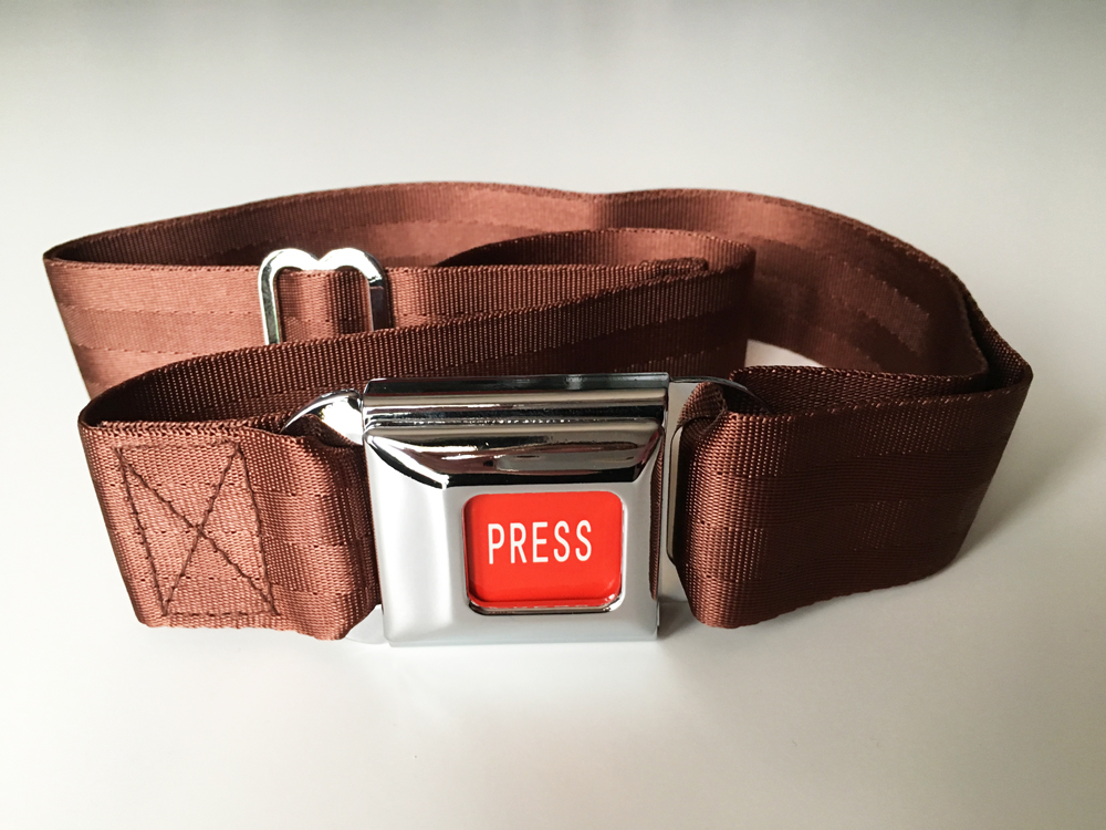 Ceinture voiture marron Boucledeceinture.fr