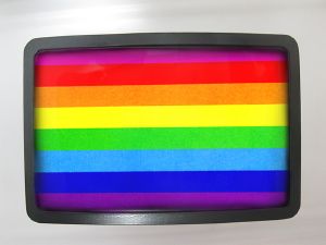 Boucle de ceinture Rainbow rectangle noire