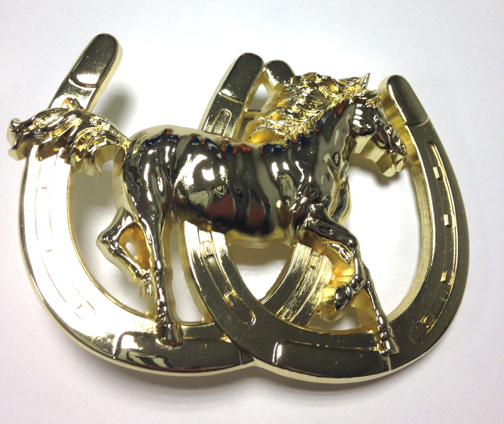 Boucle De Ceinture En Métal Thème Cheval - Multicolore - Neuf Sans étiquette