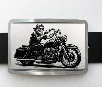 Boucle de ceinture Biker tête de mort