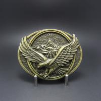 Boucle de ceinture Aigle en vol plaqué bronze