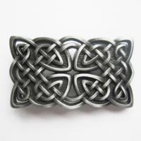Boucle de ceinture Celtique couleur argent brossé