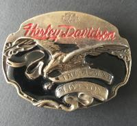 Boucle De Ceinture Harley Davidson Vintage Fabriquée Aux USA - Occasion Très Bon état