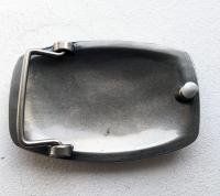 Boucle de ceinture celtique noeuds croisés laiton massif et plaqué argent