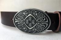 C21B - Ceinture cuir marron avec boucle de ceinture Legend of phoenix