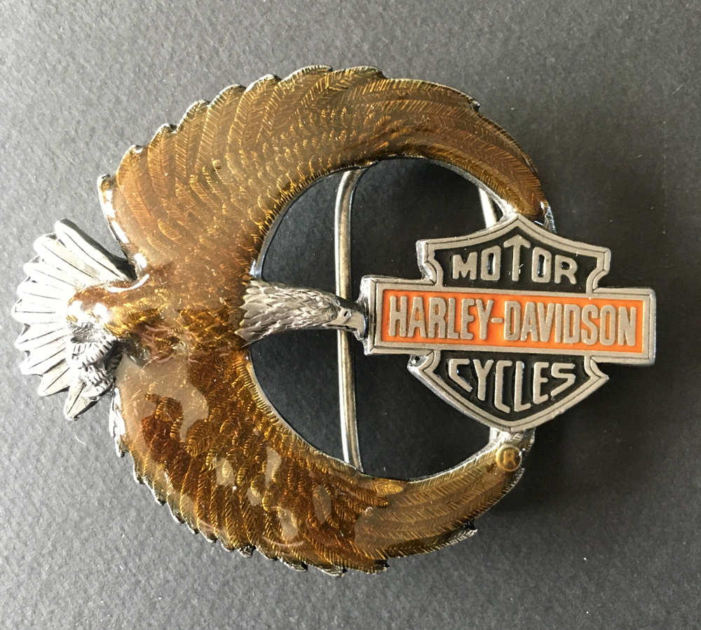 Vintage 1992 - Boucle de ceinture Harley Davidson Aigle