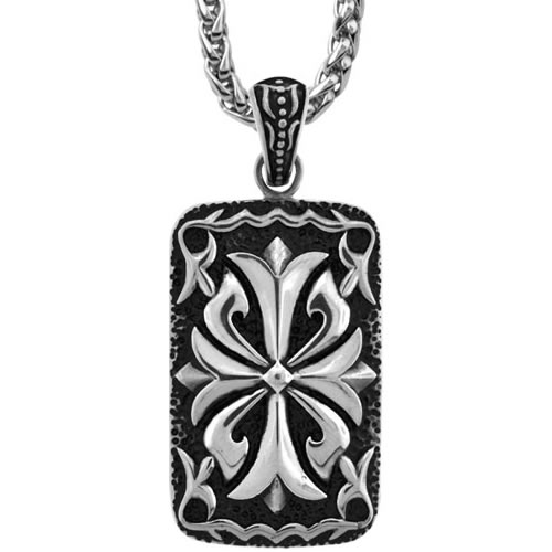 Pendentif Dog tag fleur de lys