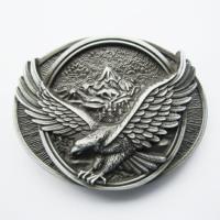 Boucle de ceinture Aigle en vol couleur argent