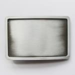 Boucle de ceinture vierge personnalisable rectangle Antique silver
