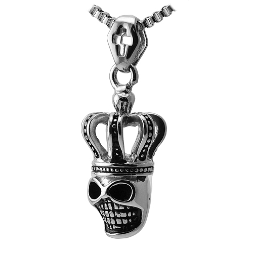 Pendentif Tête de mort couronne