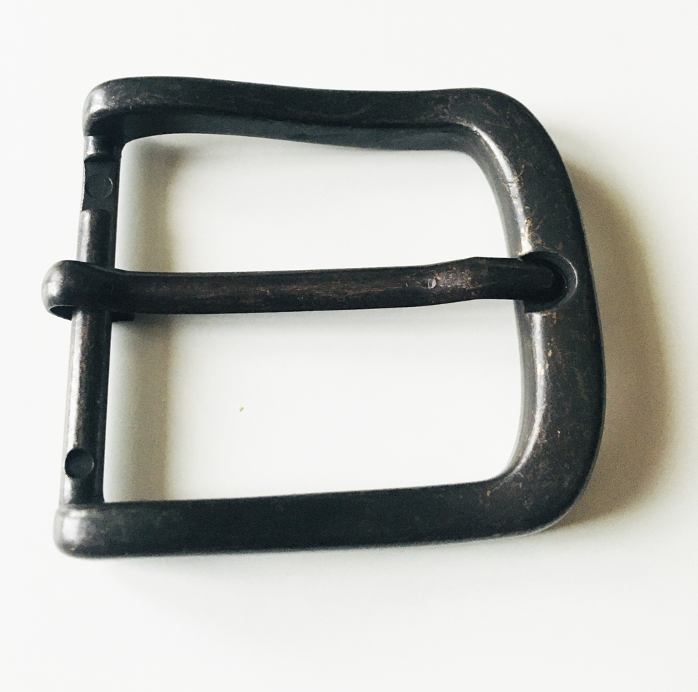 Boucle de ceinture classique 02 Noire vintage