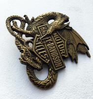 Vintage 1983 - Boucle de ceinture Harley Davidson Dragon