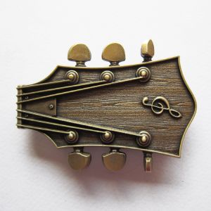 Boucle de ceinture Guitare couleur antique plaqué bronze