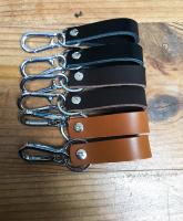 Porte-clés en cuir pleine fleur 