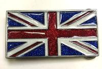 Boucle de ceinture Drapeau UK effet pailleté