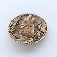 Boucle de ceinture Loup plaqué bronze