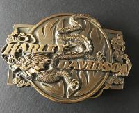 Vintage 1989 - Boucle de ceinture Harley Davidson dragon