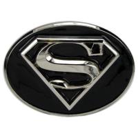 Boucle de ceinture Superman 3D noir
