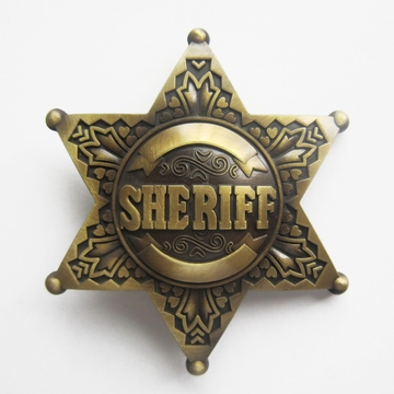 Boucle de ceinture Sheriff Police plaqué bronze