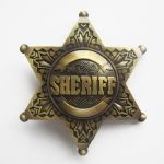 Boucle de ceinture Sheriff Police plaqué bronze